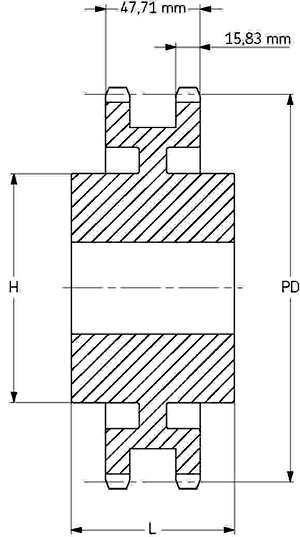 Звездочка PHS 16B-2C95